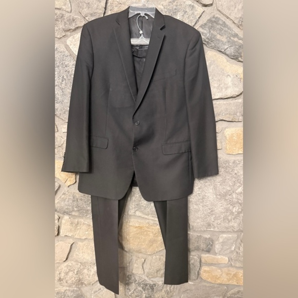 2pc Men’s Black Calvin Klein Suit Jacket & Pants 34x32 MJ